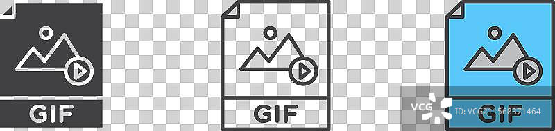 动图图标集 动画GIF格式符号GIF图片素材