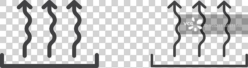 热量图标集 热蒸汽符号 热能 温暖图片素材