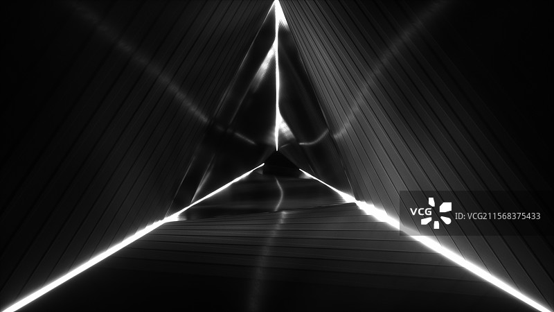 3D黑白极简几何之美图片素材