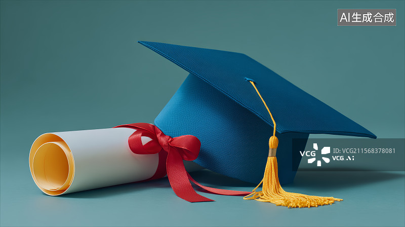 【AI数字艺术】大学生毕业典礼，学位服，学位帽，就业，毕业图片素材