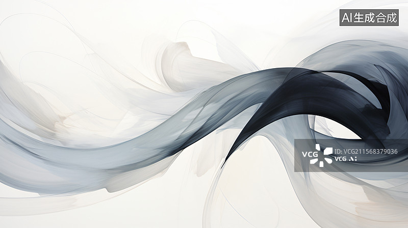 【AI数字艺术】黑白渐变抽象动感图图片素材