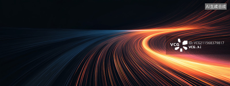 【AI数字艺术】未来抽象高速公路光轨科技背景图片素材