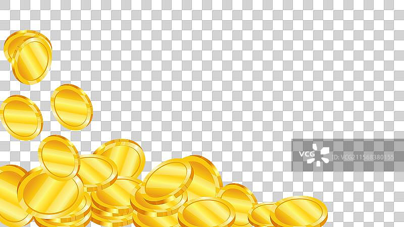 逼真的3D风格金币图片素材