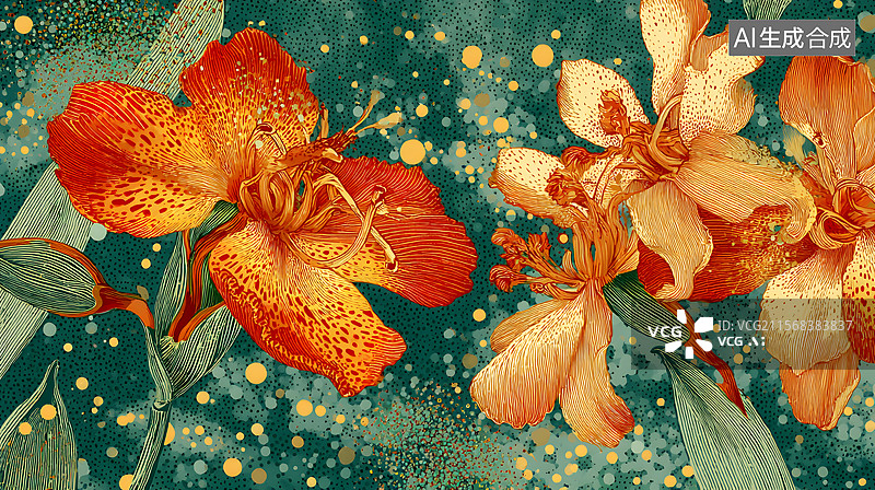 【AI数字艺术】美丽的花海图片素材