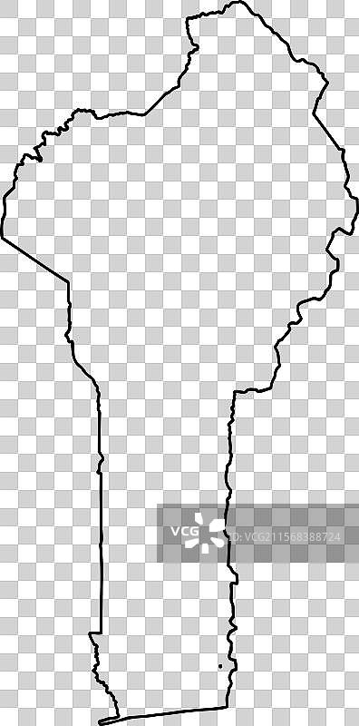 贝宁国家的厚黑色轮廓剪影图片素材