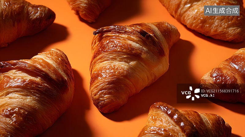 【AI数字艺术】羊角包图片素材