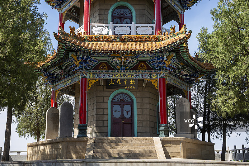长治市长子县北高庙烈士塔+烈士陵园（1946年）图片素材