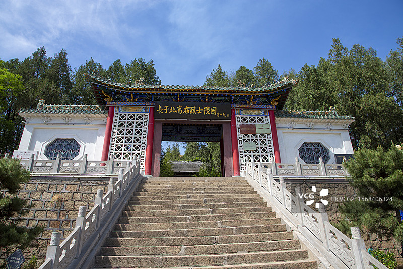 长治市长子县北高庙烈士塔+烈士陵园（1946年）图片素材