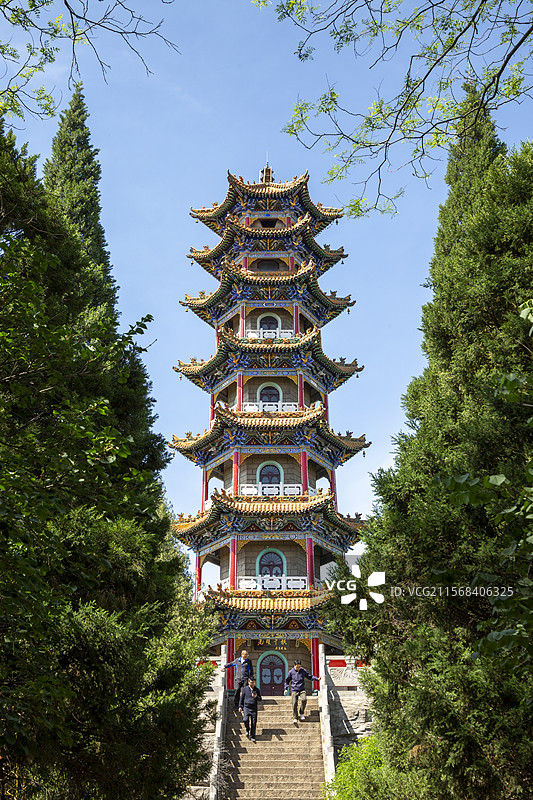 长治市长子县北高庙烈士塔+烈士陵园（1946年）图片素材
