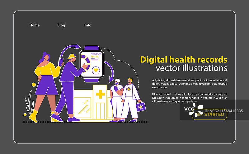 科技辅助健康平面图图片素材