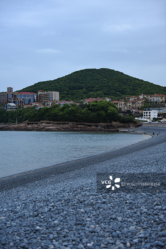 舟山小乌石塘鹅卵石沙滩风景区风光图片素材