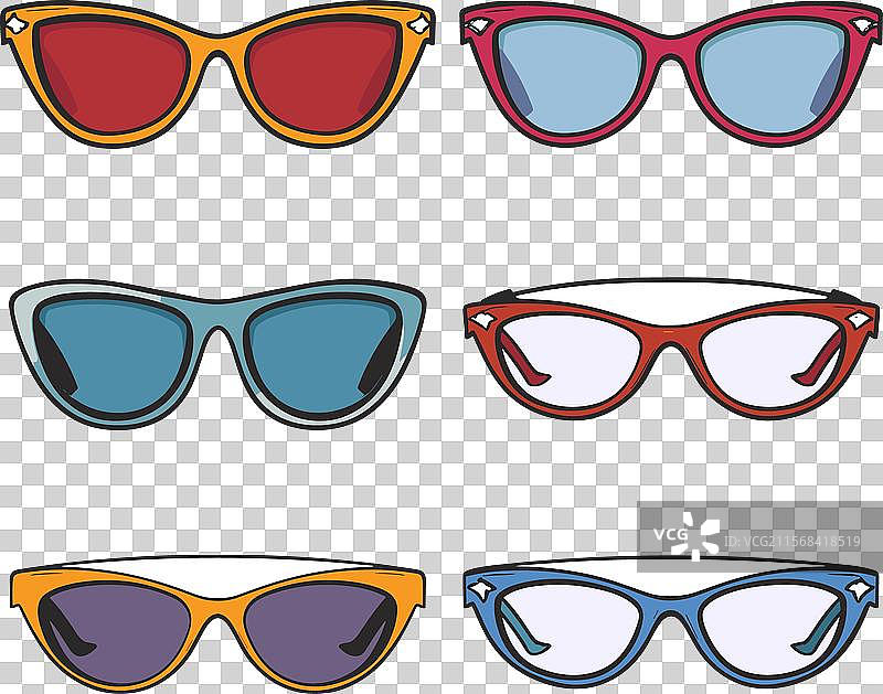 时尚太阳镜卡通人物合集图片素材