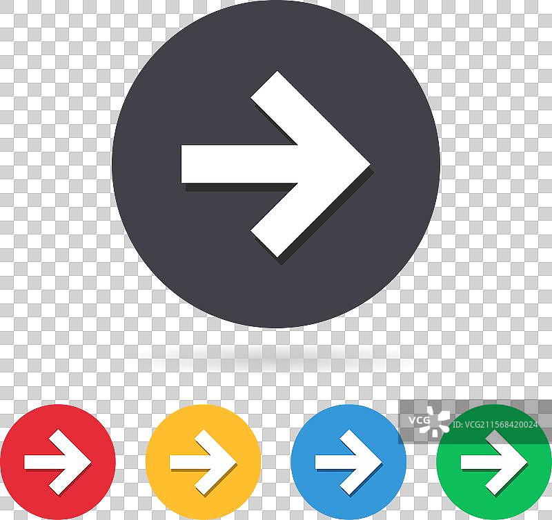 箭头标志图标或下一步按钮符号图片素材