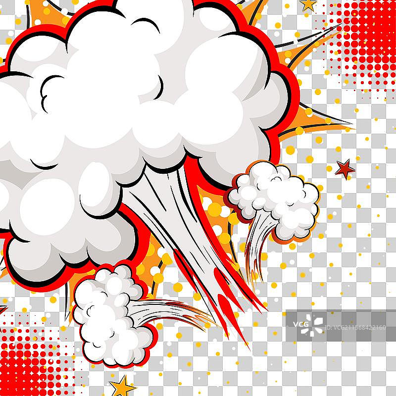 充满活力的漫画风格动态爆炸图片素材