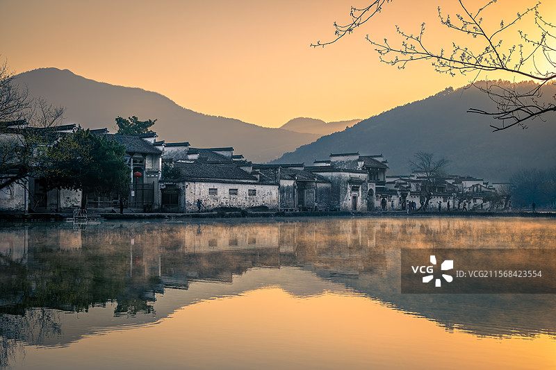 宏村的清晨图片素材