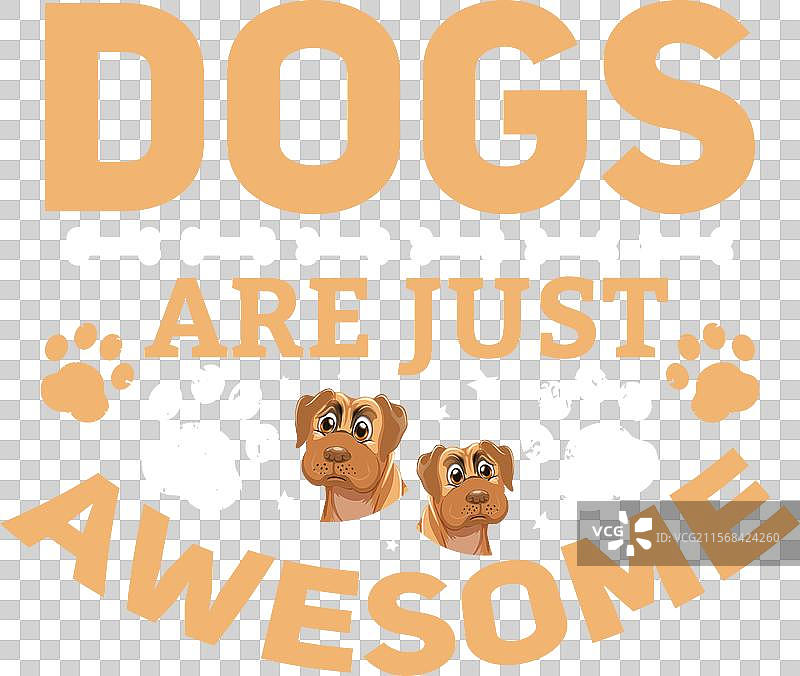 狗狗字母图案T恤设计图片素材