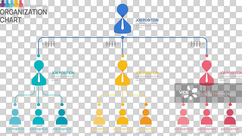组织结构图的信息图模板图片素材