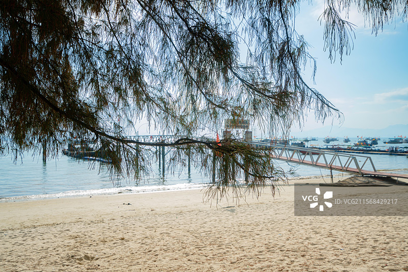 中国广东省惠州市惠东县平海镇巽寮湾滨海旅游度假区，金银滩沙滩，自然风光！图片素材