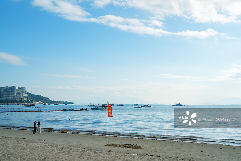 中国广东省惠州市惠东县平海镇巽寮湾滨海旅游度假区，金银滩沙滩，自然风光！图片素材