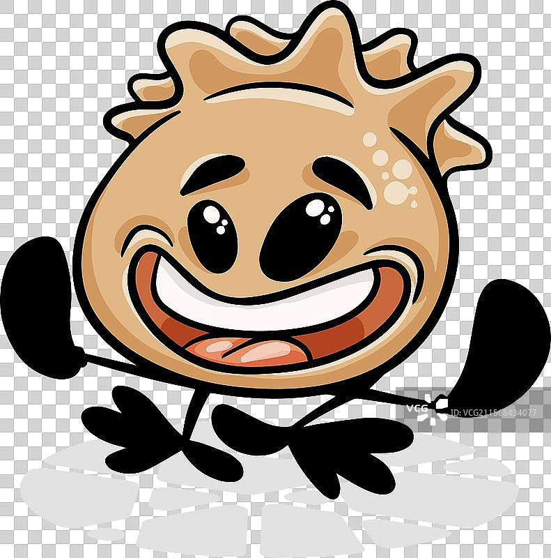 有趣的点心卡通角色，孤立展示图片素材