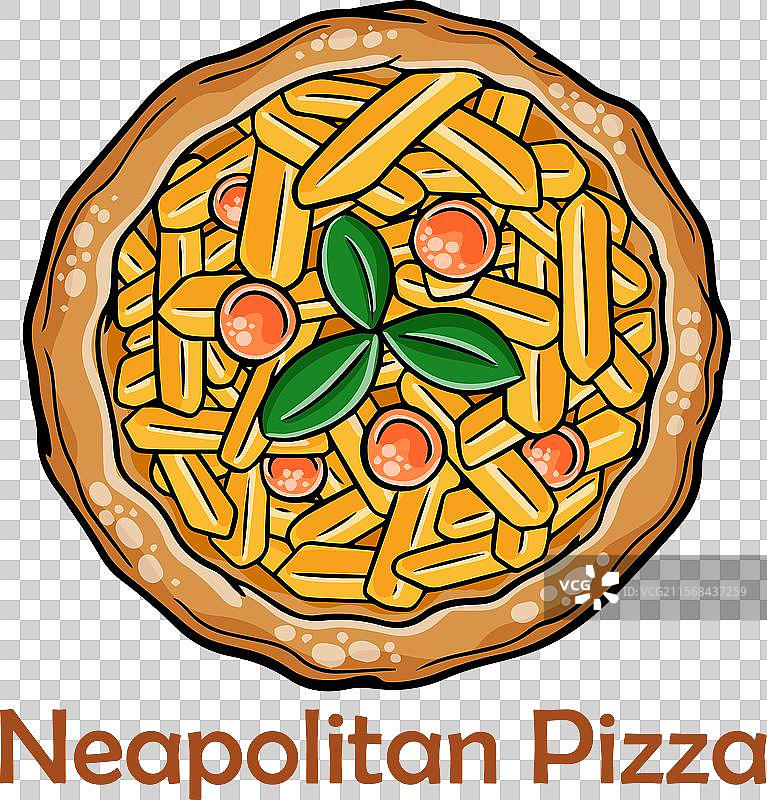 维也纳香肠土豆薯条比萨图片素材