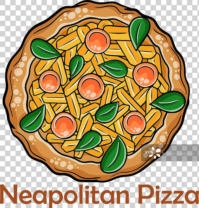 维也纳香肠土豆薯条比萨图片素材