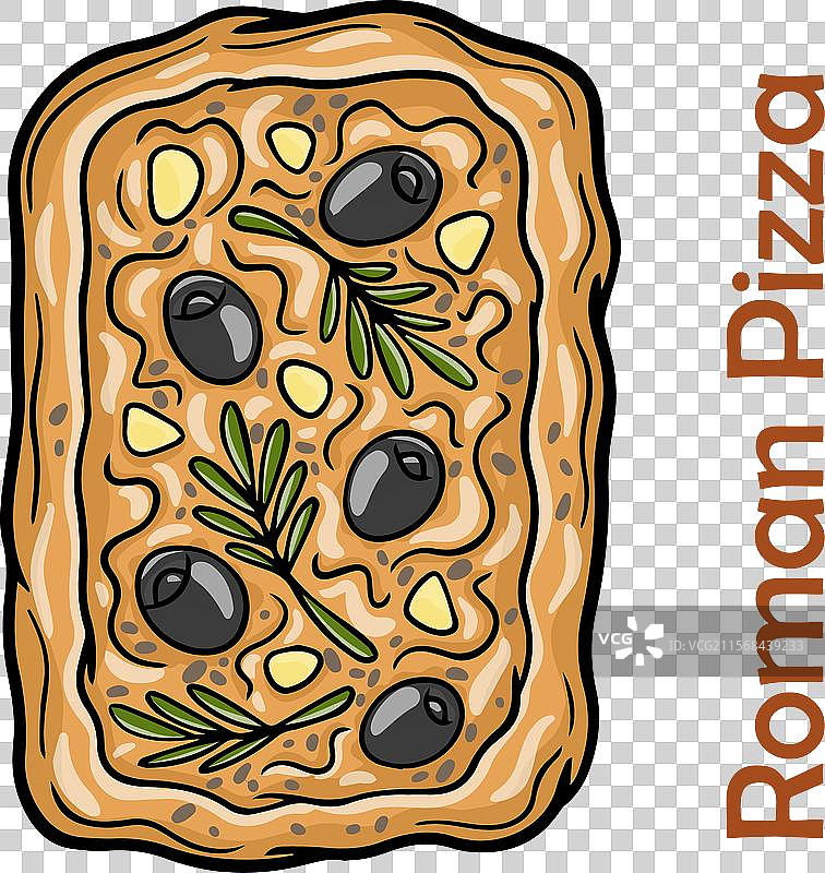 意大利佛卡夏面包配各种蔬菜图片素材