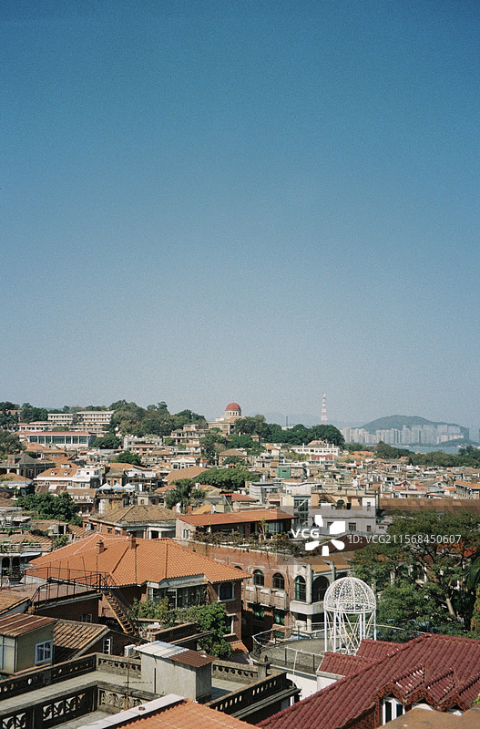 俯瞰厦门鼓浪屿建筑群图片素材