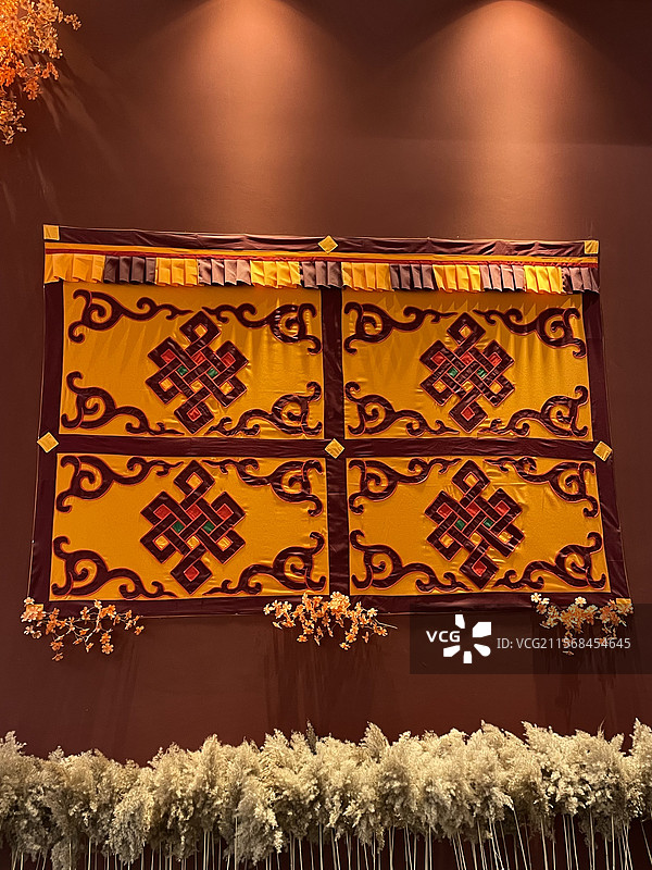 西藏博物馆 藏族风格吉祥结挂饰图片素材