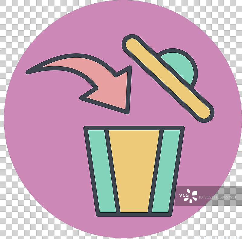 与删除符号相关的图标处置颜色搭配图片素材