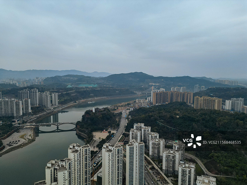 达州市 通川区 廖家湾 凤凰山 朝阳东路 城市图片素材