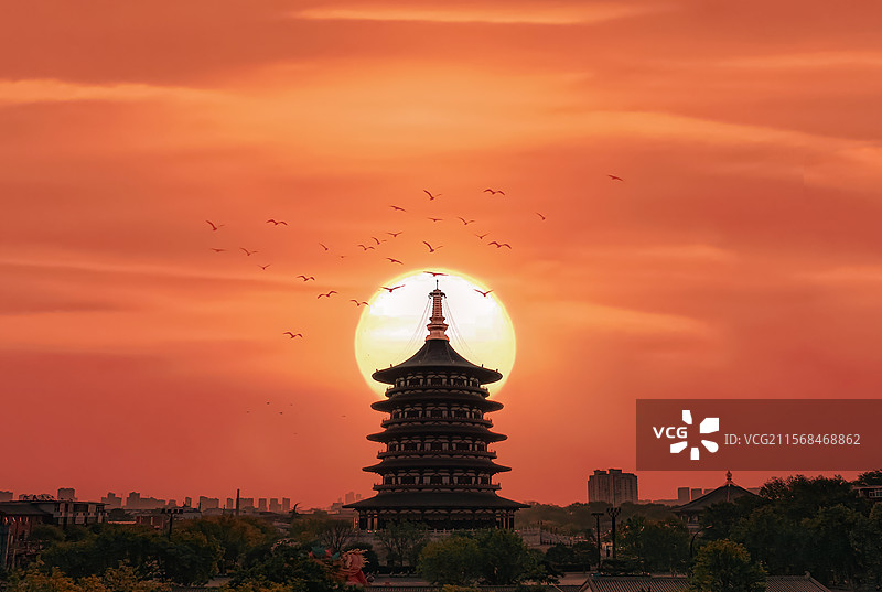 通天晓色染神都图片素材