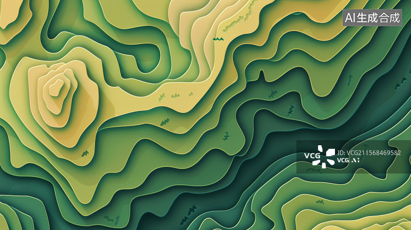 【AI数字艺术】地形图风格抽象河流纹理艺术图图片素材