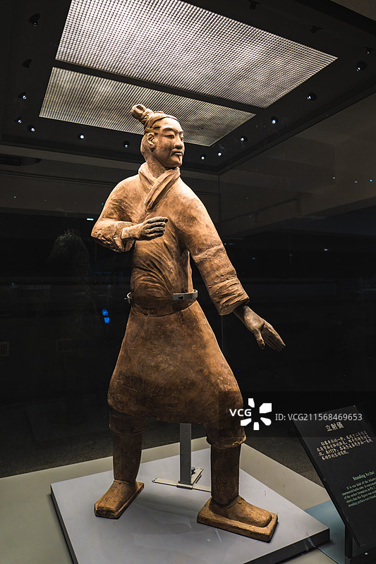 立射俑 秦兵马俑 二号坑图片素材