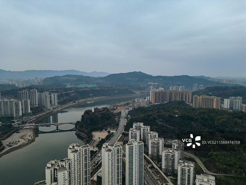 达州市 通川区 廖家湾 凤凰山 朝阳东路 城市图片素材