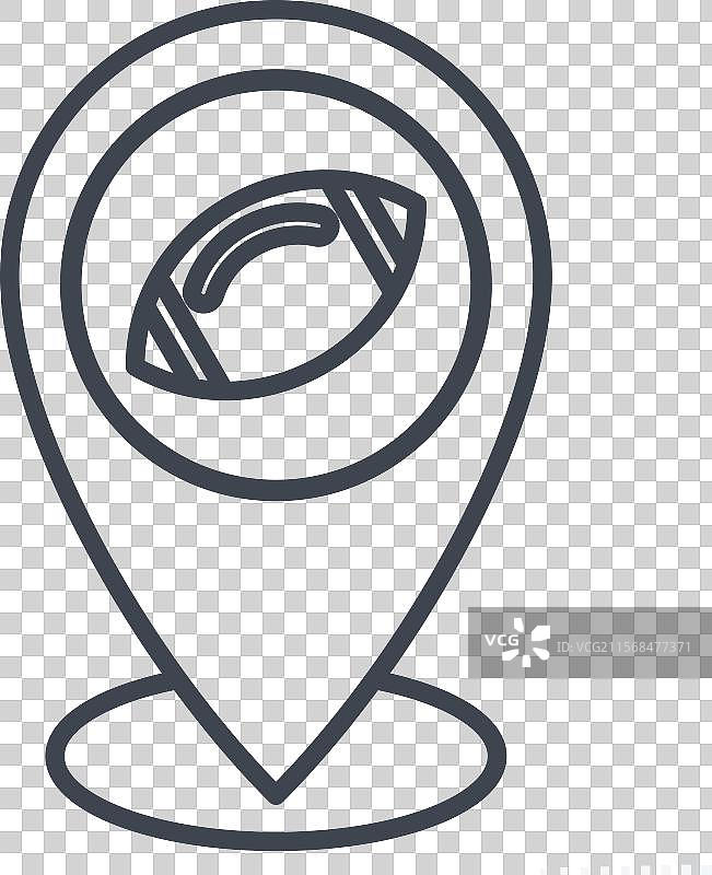 与橄榄球符号相关的图标占位符线条图片素材