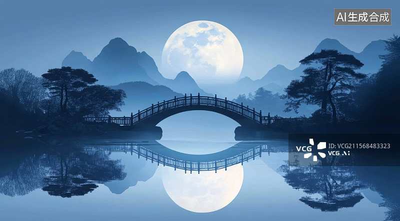 【AI数字艺术】国风水墨画图片素材