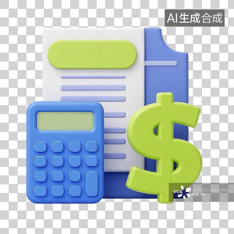 【AI数字艺术】3d金融文件计算图片素材
