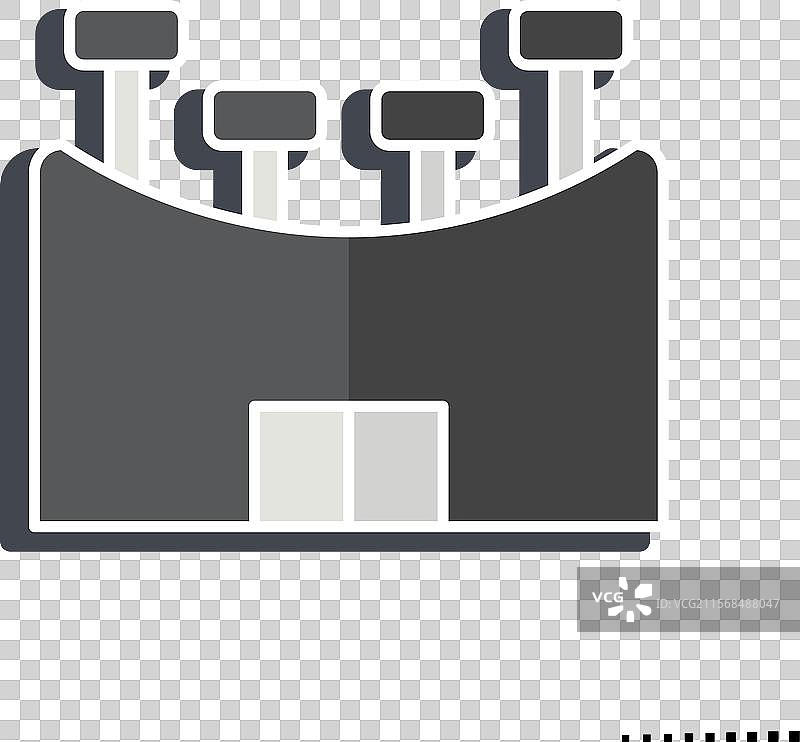 与橄榄球相关的光泽风格图标体育场图片素材