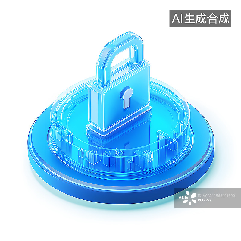 【AI数字艺术】密码锁科技图标图片素材
