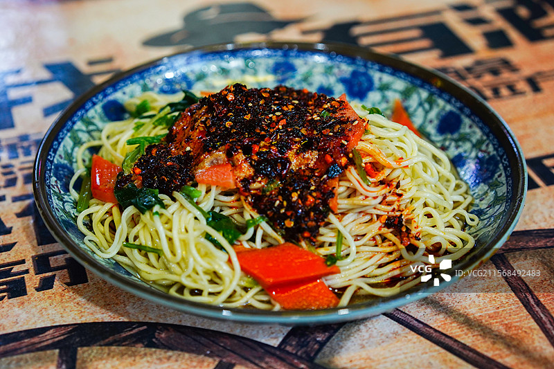 中国特色美食-凉面图片素材
