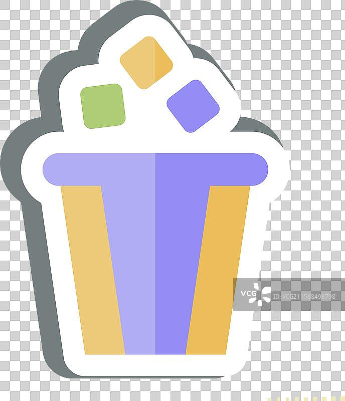 与删除符号相关的简单设计贴纸箱图片素材