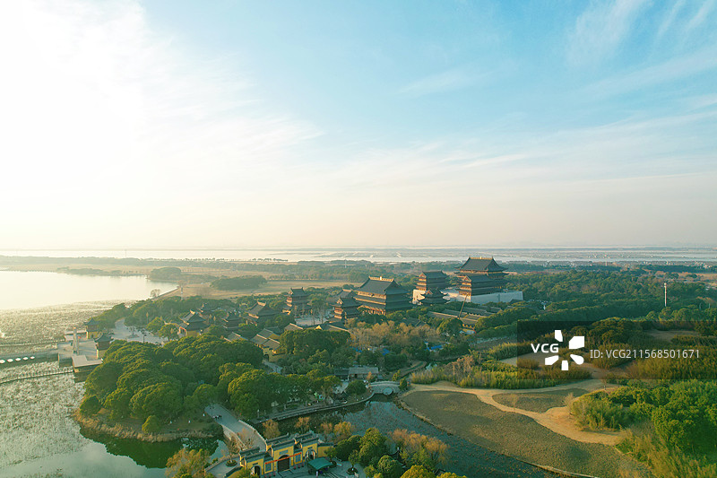 航拍苏州重元寺图片素材