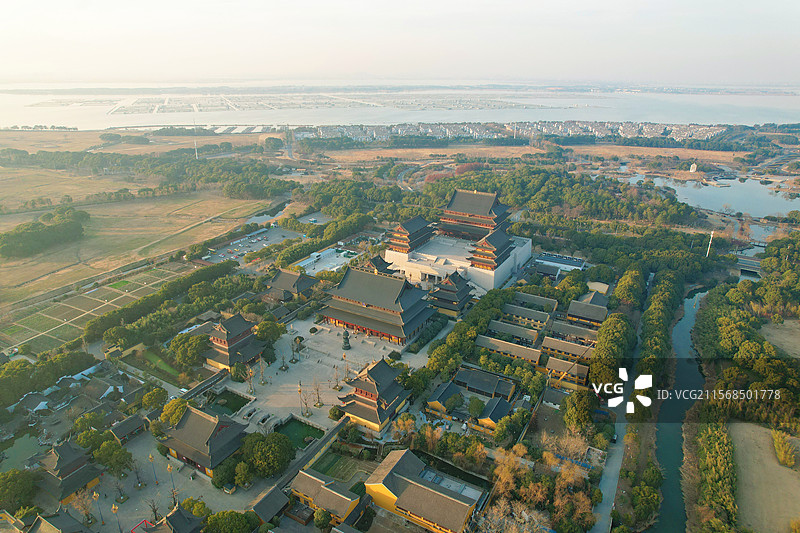 航拍苏州重元寺图片素材