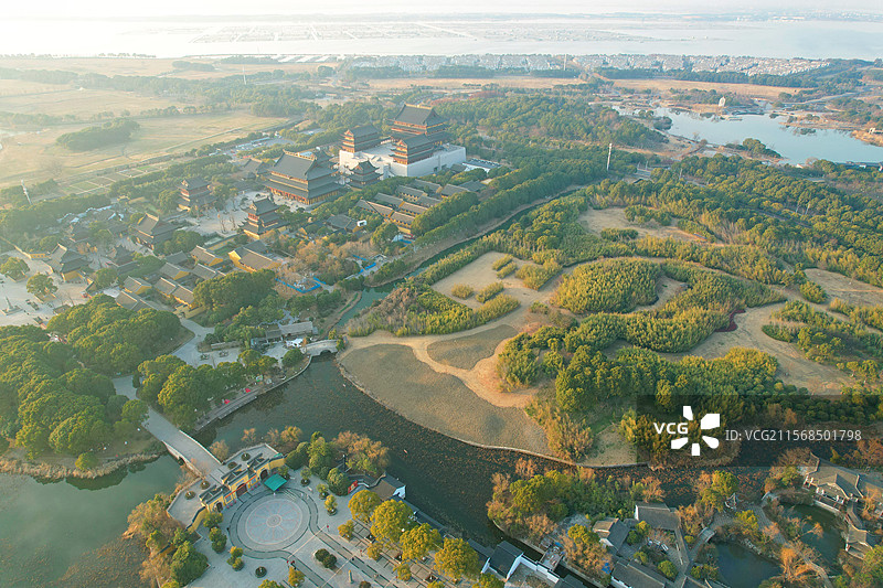 航拍苏州重元寺图片素材