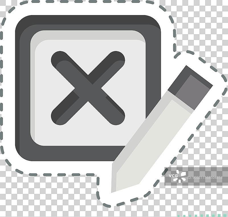 与删除相关的贴纸线条切割不正确图片素材