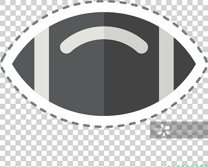 与橄榄球相关的橡胶球贴纸线条剪切图案图片素材