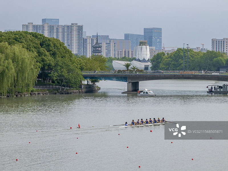 嘉兴东湖赛艇公开赛图片素材