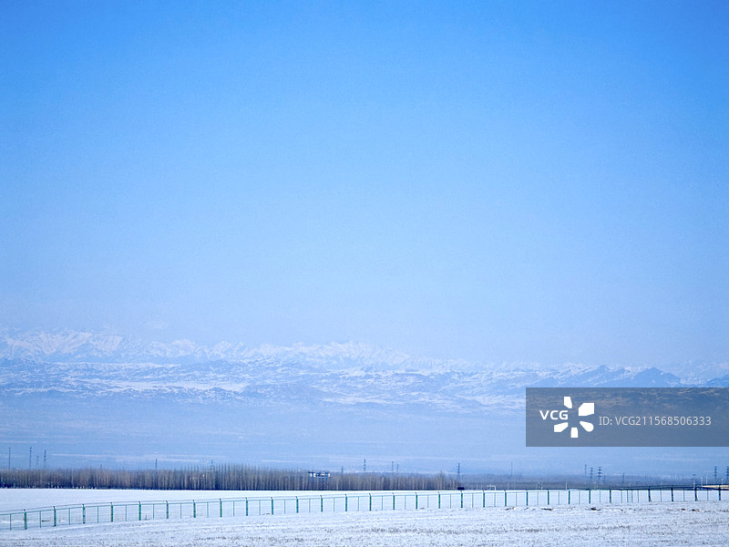 新疆冬季景色图片素材