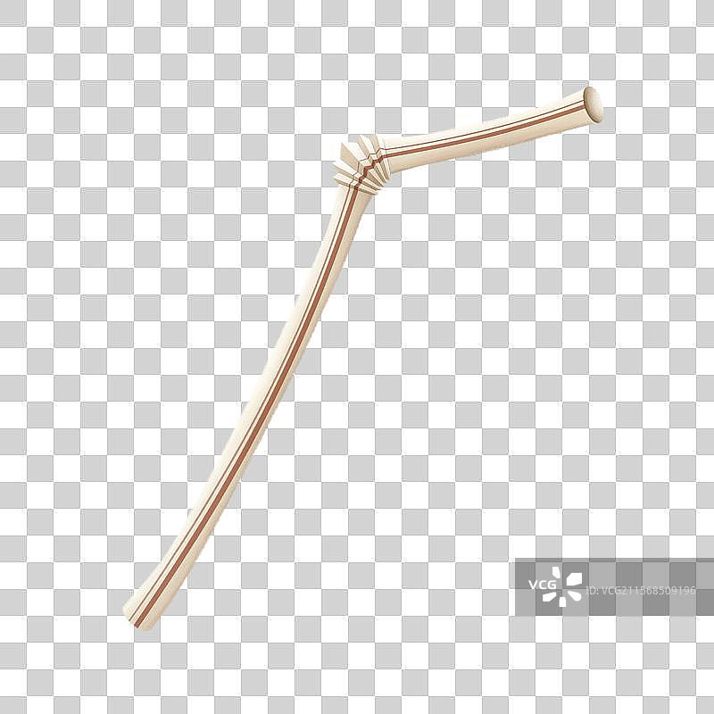 弯折的条纹吸管图片素材